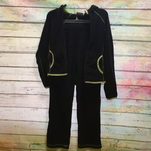 Black & Green Sweatsuit Set